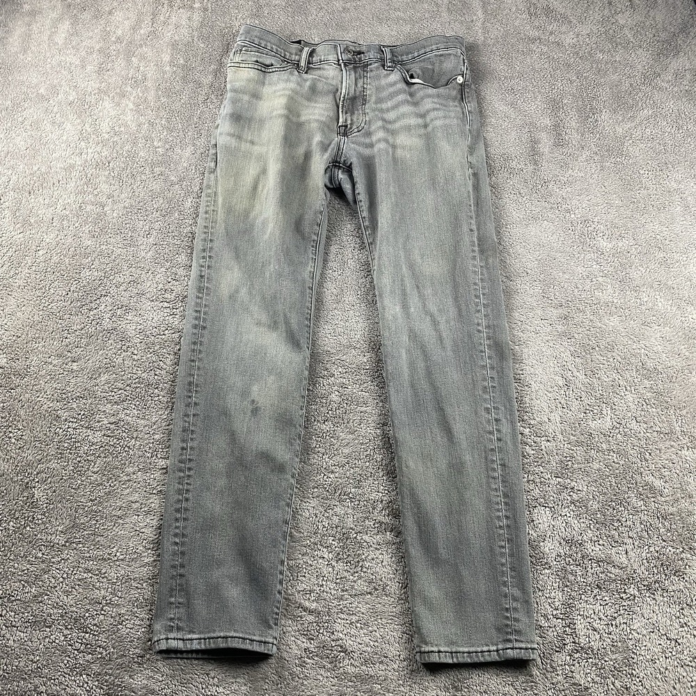 Abercrombie & Fitch Skinny Stretch Jeans Mens 30x27 Gray‎